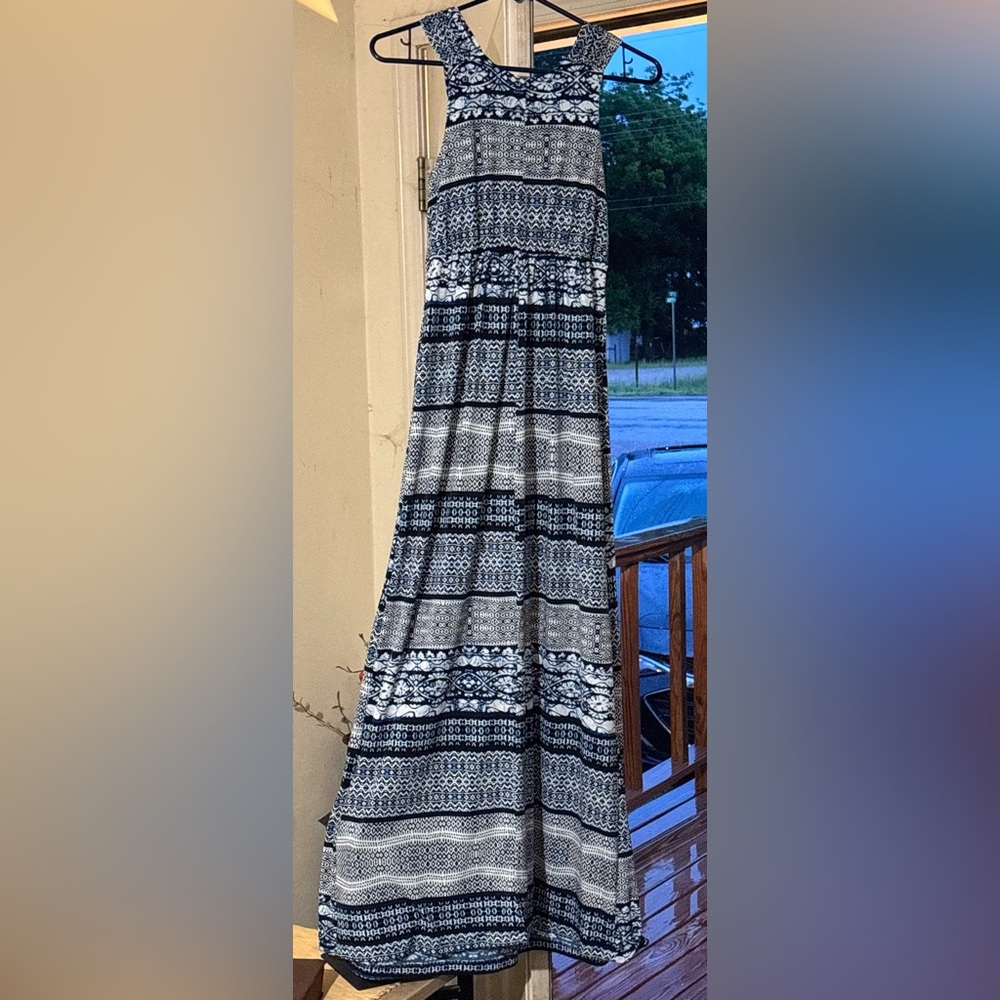 Covington Black and White Maxi Sundress